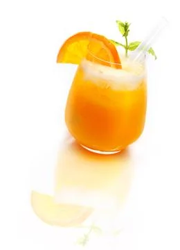 Refreshing orange cocktail Stock Photos