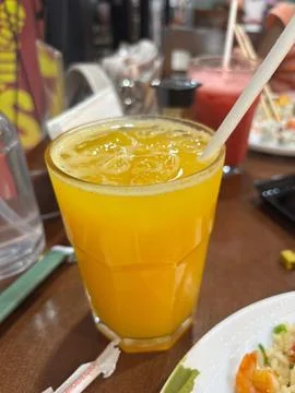 Refreshing orange drink Stock Photos