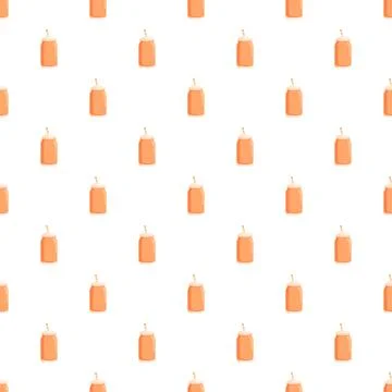 Refreshing orange juice drinks repeat in a seamless pattern Stock Illustration