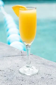 Refreshing orange mimosa Stock Photos