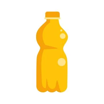 Refreshing orange soda bottle with bubbles illustration Illustrazione stock