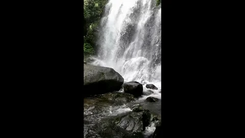 The refreshing Parangkikis waterfall Stock Footage 301514524