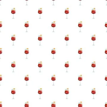 Refreshing red cocktail drink pattern for celebration Stock Illustration