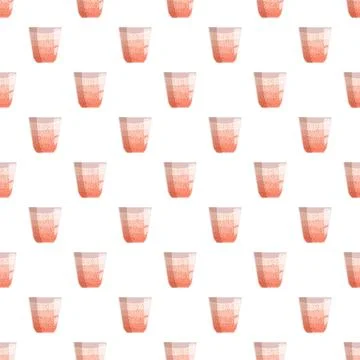 Refreshing red drink glasses seamless pattern background Illustrazione stock