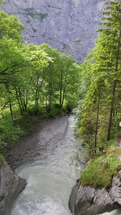 Refreshing river stream from Trummelbach fall. Stock Footage 197552921
