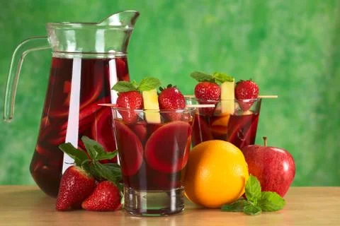 Refreshing sangria Stock Photos