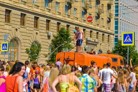 A refreshing shower Stock Photos