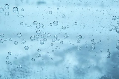 Refreshing soda water as background, closeup view Foto stock