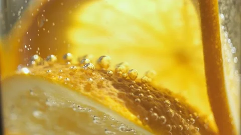 Refreshing soft drink Lemon and orange sparkling water Video stock 152931414