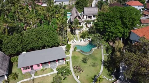 A Refreshing Start: Filming the Pool at Our Luxurious Villa Stock Footage 248184654
