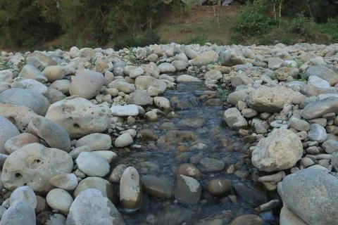 Refreshing Stream Through Rocky Terrain Stock Photos