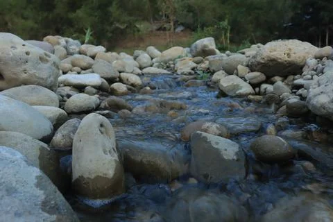 Refreshing Stream Through Rocky Terrain Stock Photos