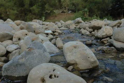Refreshing Stream Through Rocky Terrain Stock Photos