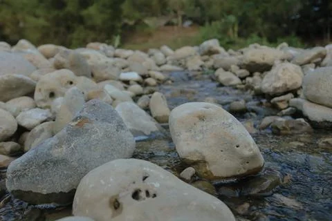 Refreshing Stream Through Rocky Terrain Stock Photos