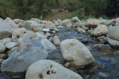 Refreshing Stream Through Rocky Terrain Stock Photos