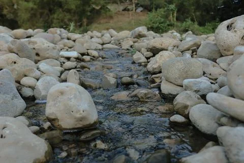 Refreshing Stream Through Rocky Terrain Stock Photos
