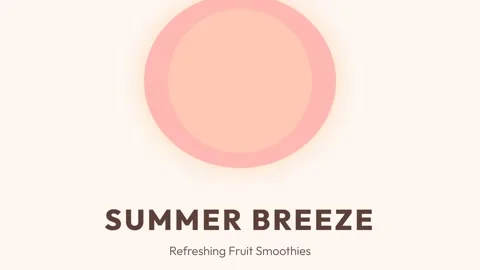 Refreshing Summer Breeze Smoothie Logo Design Template for Branding Stock Footage 336880080