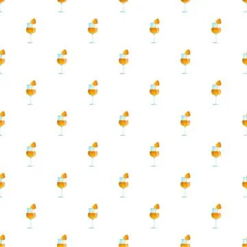 Refreshing summer cocktail drinks creating seamless pattern Stock Illustration