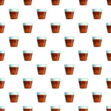 Refreshing summer cocktail drinks seamless pattern background 库存插图