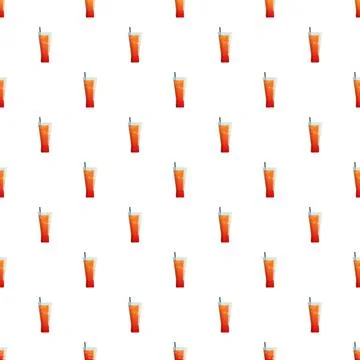 Refreshing summer cocktail pattern with vibrant beverage Stock Illustration