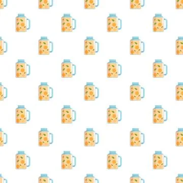 Refreshing summer drink pattern illustrating healthy lifestyle Stock Illustration