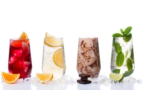 Refreshing summer drinks Stock Photos