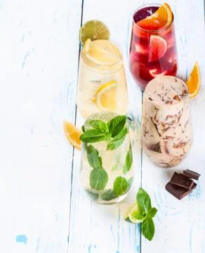 Refreshing summer drinks Stock Photos