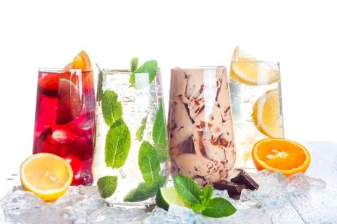Refreshing summer drinks Foto stock