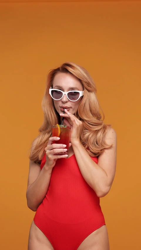 Refreshing Summer Sip Stock Footage 276902549