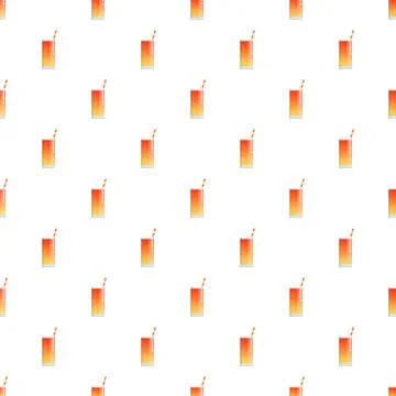 Refreshing tropical drink seamless pattern design background 스톡 일러스트
