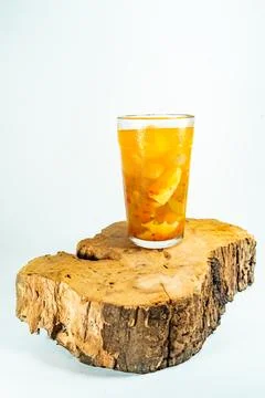 Refreshing tropical fruit pickle featuring sliced young mango, bilimbi, and l Stock Photos