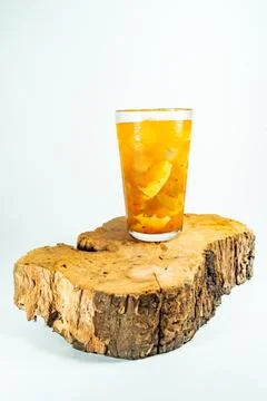 Refreshing tropical fruit pickle featuring sliced young mango, bilimbi, and l Stock Photos