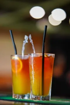 Refreshing Vodka OJ Screwdriver Cocktail stock photo Stock Photos