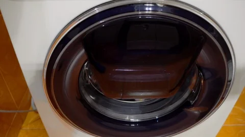 Refreshing washing machine Stock Footage 98744150