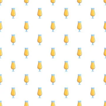 Refreshing yellow cocktail drinks generating a seamless pattern Stock Illustration