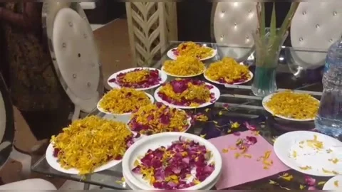 Refreshment for guests at wedding hall, HD Stock Footage 166657951