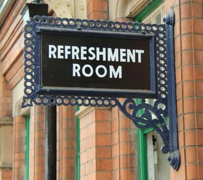 Refreshment Room Sign. Stock Photos