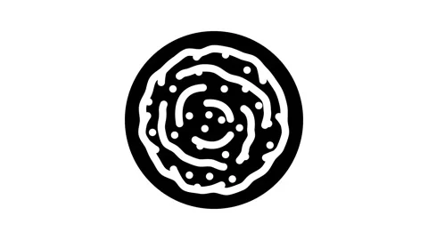 Refried beans mexican cuisine glyph icon animation Stock Footage 326742811