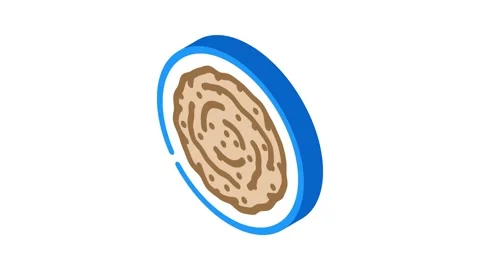Refried beans mexican cuisine isometric icon animation Stock Footage 327289802