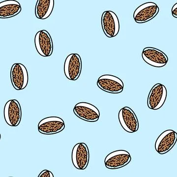 Refried beans mexican cuisine vector seamless pattern Stock Illustration