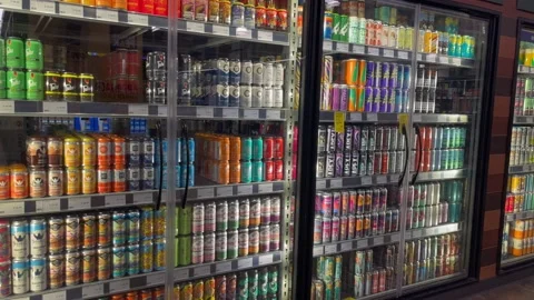 Refrigerated beer in a store Stock-Footage 226676616