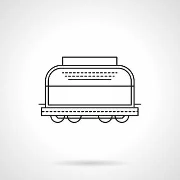 Refrigerated boxcar flat line vector icon Stock Illustration