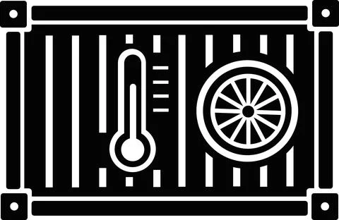 Refrigerated container with climate temperature control Stock Illustration
