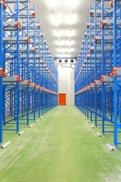 Refrigerated warehouse Foto stock