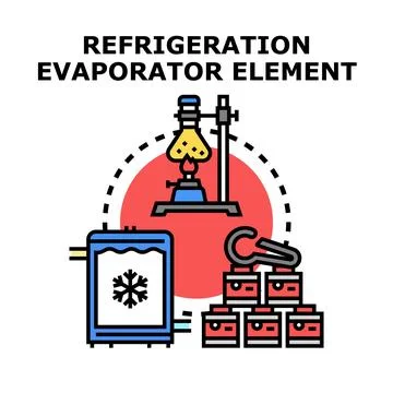 Refrigeration evaporator element concept vector illustration 스톡 일러스트