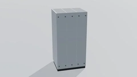 Refrigerator appliance 3d loop white background 3D animation seamless loop Stock Footage 341848629