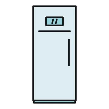 Refrigerator appliance icon representing kitchen food storage Illustration