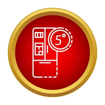Refrigerator appliance showing temperature setting 5 degrees Stock Illustration
