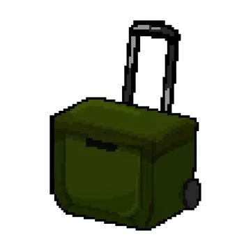 Refrigerator cooler box pixel art vector illustration Stock Illustration