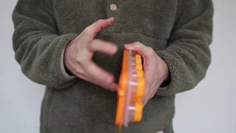 Refrigerator deep freezer ice cube tray Video stock 345721300